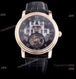 Super Clone Blancpain Fantasy Tourbillon Skeleton Rose Gold Watch 43mm